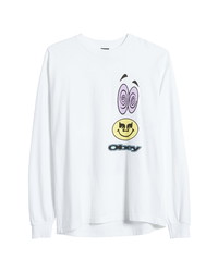 Obey 3 Face Clouds Long Sleeve Graphic Tee