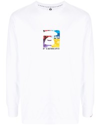 AAPE BY A BATHING APE Aape By A Bathing Ape Logo Print Long Sleeved T Shirt