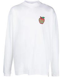 Off-White Apple Motif Long Sleeve T Shirt