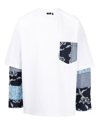 FIVE CM Bandana Print Panelled T Shirt