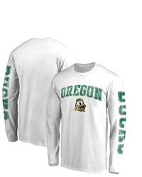 FANATICS Branded White Oregon Ducks Arch Over Logo 2 Hit Long Sleeve T Shirt At Nordstrom