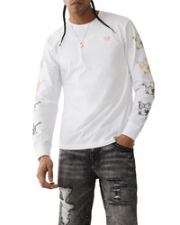 True Religion Brand Jeans Buddha Arm Cotton Graphic Tee In Optic White At Nordstrom