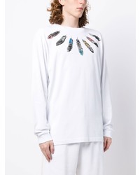 Marcelo Burlon County of Milan Collar Feathers Long Sleeved T Shirt