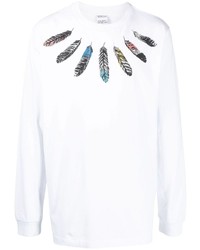 Marcelo Burlon County of Milan Collar Feathers Long Sleeved T Shirt