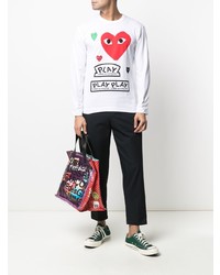 Comme Des Garcons Play Comme Des Garons Play Heart Patch Long Sleeved T Shirt