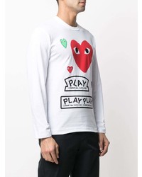 Comme Des Garcons Play Comme Des Garons Play Heart Patch Long Sleeved T Shirt