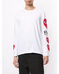 Comme Des Garcons Play Comme Des Garons Play Heart Print Long Sleeve Top