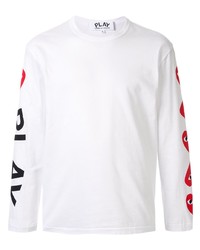 Comme Des Garcons Play Comme Des Garons Play Heart Print Long Sleeve Top