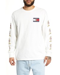 Tommy Jeans Crest Logo Long Sleeve T Shirt