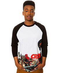 Crooks And Castles The Corrupt Baseball Tee In White And Black