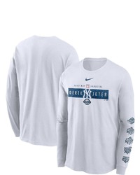 Nike Derek Jeter White New York Yankees 2020 Mlb Hall Of Fame Inductee Long Sleeve T Shirt