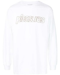 Pleasures Flight Logo Print Long Sleeve T Shirt