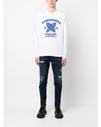 DSQUARED2 Graphic Print Long Sleeve T Shirt