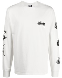 Stussy Graphic Print Long Sleeve T Shirt