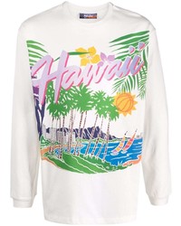 Just Don Hawaii Print Long Sleeve T Shirt