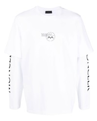 Moncler Layered Design Graphic Print T Shirt
