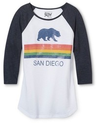 Local Pride By Todd Snyder For Target San Diego Local Pride By Todd Snyder Rainbow Cali Bear Raglan Tee White