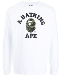 A Bathing Ape Logo Graphic Print Long Sleeve Top
