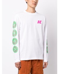Icecream Logo Print Long Sleeve Cotton T Shirt