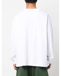 Martine Rose Logo Print Long Sleeve Cotton T Shirt