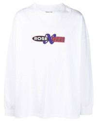 Martine Rose Logo Print Long Sleeve Cotton T Shirt