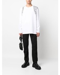 Alexander McQueen Logo Print Long Sleeve T Shirt