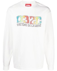 032c Logo Print Long Sleeve T Shirt