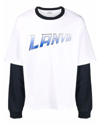 Lanvin Logo Print Long Sleeve T Shirt