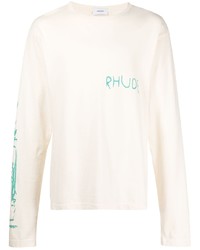 Rhude Logo Print Long Sleeve T Shirt