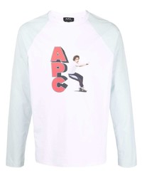 A.P.C. Logo Print Long Sleeve T Shirt