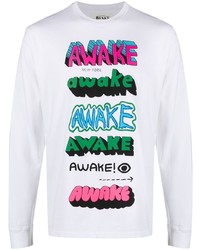 Awake NY Logo Print Long Sleeve T Shirt