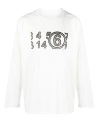 MM6 MAISON MARGIELA Logo Print Long Sleeve T Shirt