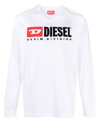 Diesel Logo Print Long Sleeve T Shirt