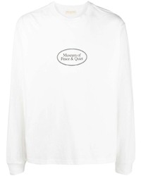 Museum of Peace & Quiet Logo Print Long Sleeve T Shirt