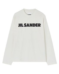 Jil Sander Logo Print Long Sleeve Top