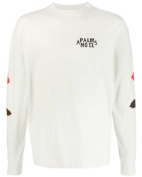 Palm Angels Logo Print Long Sleeved T Shirt