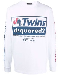 DSQUARED2 Logo Print Long Sleeved T Shirt