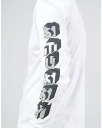 Stussy Long Sleeve T Shirt With Sleeve Print