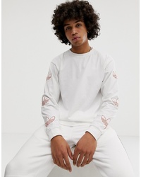 adidas Originals Long Sleeve T Shirt With Trefoil Arm Print White Dv3151