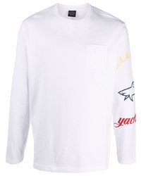 Paul & Shark Long Sleeved Wrap Logo T Shirt