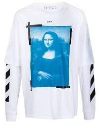 Off-White Mona Lisa Graphic Print Long Sleeve T Shirt