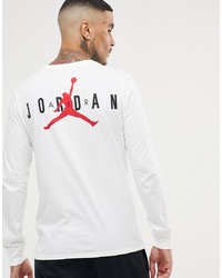 Jordan Nike Logo Long Sleeve T Shirt In White Aa7754 100