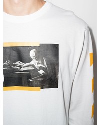 Off-White Off Carav Painting Ls Tee Wht