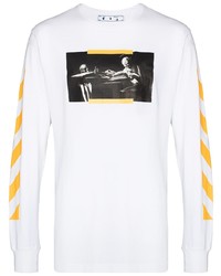Off-White Off Carav Painting Ls Tee Wht