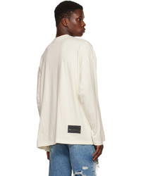 We11done Off White Bonded Long Sleeve T Shirt