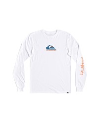 Quiksilver Omni Logo Long Sleeve Graphic Tee In White At Nordstrom