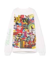 We11done Oversized Printed Cotton Jersey Top
