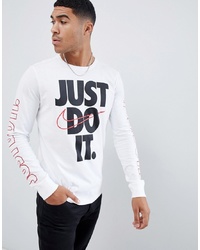 Nike Printed Long Sleeve T Shirt In White 929374 100