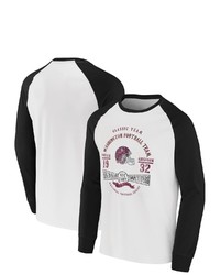 NFL X DARIUS RUCKE R Collection By Fanatics Whiteblack Washington Football Team Vintage Raglan Long Sleeve T Shirt