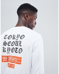 ASOS DESIGN Relaxed Long Sleeve T Shirt With City Back Print